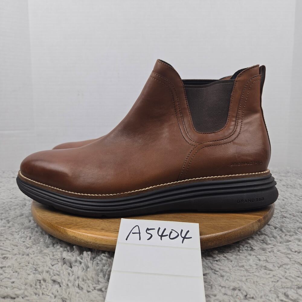 Cole Haan Mens 13M Original Grand Ultra Brown Leather Casual Daily Chelsea Boots